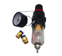 Pneumatic AFR2000 Pressure Regulator Compressor Reducing Valve Separation Gauge Switch 1Pcs(AFR2000 ADD PC8MM,Copper)