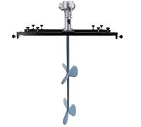 Pneumatic Agitator, Automatic Paint Stirring Machine with Support Hanger, Plastic Lined Impeller, Suitable for Stirring and Mixing(Three)