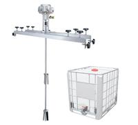 Pneumatic Agitator Clamp Mount Tank Barrel Drum Mixer, IBC Air Agitator, Paint Stirring Machine Mixing Capacity 1000L, Cement Mixer Mortar Plaster Paint Fodder Stirring Tool(H004)