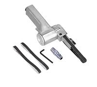 Pneumatic Air Belt Sander with 10x330mm Sanding Belt, Mini Polishing Grinding Machine for Wood Metal Plastic, Adjustable Angle Design with Telescopic Switch for Auto Body and Works (Japanese Style)