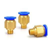 Pneumatic Air Connector Fitting PC PCF 4/6/8/10/12mm Thread 1/8 1/4 3/8 1/2 Hose Fittings Pipe Quick Connectors 1Pcs(4-01,PC)