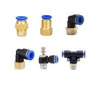 Pneumatic Air Connector Fitting PC/PCF/PL/PB/PLF 4/6/8/10/12mm Thread 1/8 1/4 3/8 1/2 Hose Tube Fittings Pipe Quick Connectors(OD10mm-1I4,PL 1PCS)