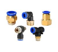 Pneumatic Air Connector Fitting PC/PCF/SL/PB/PL 4mm 6mm8mm 10mm 12mm Thread M5 3/4" 1 2 Way Hose Fittings Pipe Quick Connectors(OD6mm-M5,PL (5PCS))