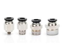 Pneumatic Air Connector PC 4mm 6mm 8/10mm 1/8 1/4 3/8 1/2 Black Plastic Hose Fittings Pipe Ittings 5Pcs(PC6-02)