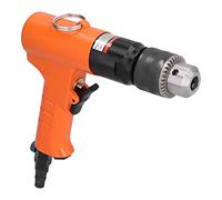 Pneumatic Air Drill - Air Tool, 3 Jaw Keyed Chuck, Reversible CW CCW Switch, Double Bearing Spindle for Strong Force, Accurate Drilling Wood Iron Aluminum, 1.5-13mm Clamping Range