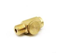 Pneumatic Air Flow Regulator Valve with Quarter a For Npt for Thread Copper Core Pressure Adjuster for Speed Control of Air Tools - Compact 4.0 X 2.5 Cm Yellow