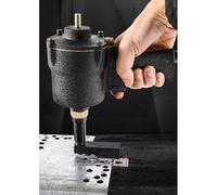 Pneumatic Air Hole Puncher - Metal Hole Punch Tool with Adjustable Margins and 360° Rotating Clamp Head for Doors and Windows - Ideal for Factory and Home Use