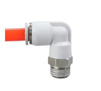 Pneumatic Air Hose Push-in Swivel 90 Degree Elbow Fitting Connector 1/8 1/4 3/8 1/2 BSP to 5/16 6mm 5/32 10mm 12mm 5Pcs(4 (Hose O.D. 4MM),03 (BSP3-8) 5pcs)