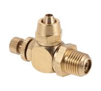 Pneumatic Air Pressure Regulating Valve Male to 8mm Tube Fitting 1/4" Npt | Adjustable Throttle Control for Automotive and Bus Door Pumps, Corrosion Resistant Brass, Inline Needle Valve