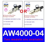 Pneumatic Air Pressure Regulator AW2000-02 AW3000-03 AW4000-04 Compressor Air Filter Controller Oil Seperator Automatic drain(AW4000-04 PC10-04,Copper Filter)