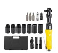 Pneumatic Air Ratchet Wrench Adjust Torque Spanner Straight Shank Professional Tool Industrial Heavy Duty(2060A Set 1-2)