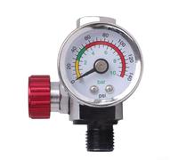 Pneumatic Air Regulator Gauge Inline Oil Water Trap Filter for Airbrush with Transparent Filter Bowl for Easy Detection of Moisture and Particles