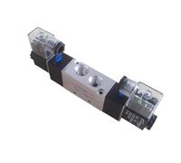 Pneumatic Air Solenoid Valve 4V320-08/10 Double Coil Port 1/4" 3/8 BSP 24V DC 5/2 Way Control Valve with Type Red LED Light(4V320-08,DC24V)