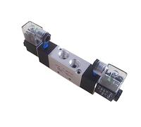 Pneumatic Air Solenoid Valve 4V320-08/10 Double Coil Port 1/4" 3/8 BSP 24V DC 5/2 Way Control with Plug Type Red LED Light 1Pcs(AC110V,4V320-08)