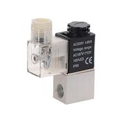 Pneumatic Air Solenoid Valves 2 Position Port 1/4" Normally Closed 12V/24V/110V/220V 2V025-08 Black Quick Fitting 4mm 6mm 8mm(DC 12V)