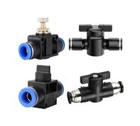 Pneumatic air Throttle Speed Control Quick Hose Water Pipe Joint Connector Pneumatic Accessories Adjustment 4mm 6mm 8mm 10mm(LSA-25pcs,4mm)