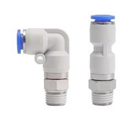Pneumatic Air Tube Fitting, Pneumatic Air Fitting Swivel Joint 360° Rotary High Speed Rotation Quick Coupling Male Thread M5 1/4 1/2 6-12mm Pack of 10(45749,NRC (10pcs))