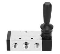 Pneumatic Air Valve Hand Pull Lever Control Switch 4H310-10, Manual Inline Air Control Valve, 5 Ports 2 Positions with PT3/8in and PT1/4in Ports for Industrial