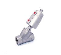 Pneumatic Angle Seat Valve, Pneumatic Angle Seat Valve 1/2-1 Inch 316 Stainless Steel 16bar Normally Closed(46085,Double Acting SS316)