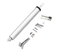 Pneumatic Automatic Door Closer 35KG Positioning Adjustable Speed Door Closing Equipment Mute Soft Closing Door Hardware Easy for Home Commercial Use(Silver)