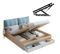 Pneumatic Bed Lift Supports, Gas Springs Hydro Pneumatic Rod for Bed Spring Lift Up Lifter Folding Lifting Mechanism Hydraulic Support for Tatami(1500mm)