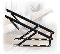Pneumatic Bed Lift Supports, Lifting Bed Mechanism with Soft Close Hydraulic Struts for Storage Beds and Sofas, Space Saving Solution(Black,90cm/3ft)