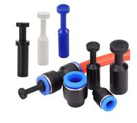Pneumatic Blanking Pipe Cup Hose Tube Push Fit Connector Plastic PPF PP4 /6/8/10/12mm 5Pcs(PPF10-5pcs)