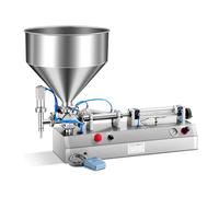Pneumatic Bottle Filling Machine, Stainless Steel Liquid Filler with Hopper, 0.4-0.9mp Air Pressure for Perfume, Drink, Water, 5-40ML