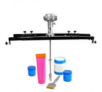 Pneumatic Bracket Mixer, 1000L Horizontal Air Agitator for IBC to TES, Industrial Paint Stirring Machine, with Support Hanger, for Coat, Ink, Paint and Che-mical Liquid(3Cylinder)
