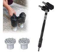 Pneumatic Bush Hammer, Double Heads Scabbling Tool, 2100bpm High Frequency for Efficient Stone Finishing and Concrete Texturing