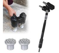 Pneumatic Bush Hammer, Long Handle Scabbling Hammer, 2×2100bpm High Frequency for Stone Surface Finishing, Concrete Texturing