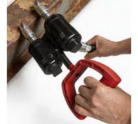 Pneumatic Bush Hammer Tool, Impact Hammer for Rough Stone Surface, Double-Headed Carbide Tips, 6-8 Kg/cm², for Roughening & Patch Prep