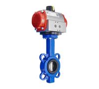 Pneumatic Butterfly Valve DN65 (2-1/2 inch) Lug Cast Iron GGG 40 EPDM Spring Opening