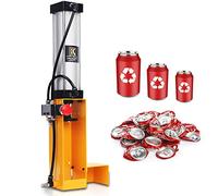 Pneumatic can crusher for recycling 12 Oz. and 16 Oz. Soda Beer Can Crusher Smasher Wall Mounted for Aluminum Cans-Yellow…