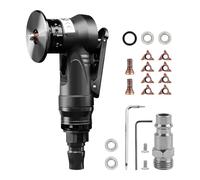 Pneumatic Chamfering Tool Handheld, Mini Air-Powered Chamfering Machine Trimming, 30000 RPM 45° Arc Corner with 1/4 Inch Air Inlet for Trimming Chamfer Deburring (R Angle Blades)