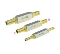 Pneumatic Check Valve Connector 6mm 8mm 10mm 1/4 Hose Tube Air Gas One Way Valve Brass Valve Air Compressor Pipe Fitting Adapter(CV-TBT,A-12mm)