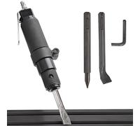 Pneumatic Chipping Hammer with Flat and Needle Chisels, High Impact for Welding Slag and Rust Removal