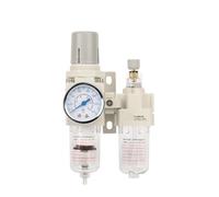 Pneumatic Compressed Air Compressor FRL FR.L Filter Regulator Drain Air Source Component Pneumatic Tool Tools AC2010-02 1/4(10mm)