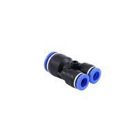 Pneumatic Connector 2PCS Air Pipe Connector Quick Plug Pneumatic Y-Type tee 10mm6-4mm Plastic Reducer Adapter(PW6-4)