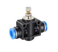 Pneumatic Connector 2PCS SA Throttle Valve Air Flow Control 4mm 6mm 8mm 10mm 12mm Pipe Water Hose Pneumatic Manual Push in Connector(SA-12)