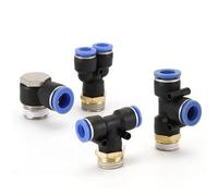 Pneumatic Connector 4-m5 4-m6 4mm 6mm 8mm 10mm 12mm Fitting Male Thread 1/8 1/4 3/8 1/2 Air Fittings Quick Push 1Pcs(10-01,PD)