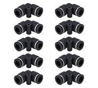 Pneumatic Connector ABS Durable Push to Connect Fittings for Automation Equipment Mechanical Engineering 10 Pieces Set (16)