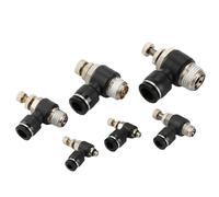 Pneumatic Connector Fitting PLF 4 6 8/10mm Thread 1/8 1/4 3/8 1/2 Black Plastic Hose Fittings 1Pcs(8-01 (8mm-1l8))