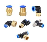 Pneumatic Connector PCF 4MM-12mm Hose Tube Fitting 1/4" 1/8" 3/8" 1/2" Thread Pipe Coupler 1Pcs(8-01)