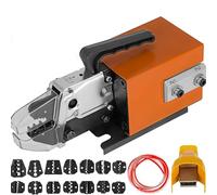 Pneumatic Crimping Tool for Wire Terminals, 14 Die Sets, Foot Switch, 1.3 Ton Output Force, Crimping Range 6-35mm², Suitable for Various Terminals