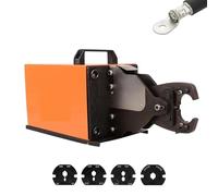 Pneumatic Crimping Tools, Heavy Duty Crimper with Foot Valve and Jaw Set, 6.0T Pneumatic Terminal Crimping Machine, Crimping Range: 6-70mm², for Non-Insulated Cable Lugs(Hexagon)