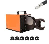Pneumatic Crimping Tools, Heavy Duty Crimper with Foot Valve and Jaw Set, 6.0T Pneumatic Terminal Crimping Machine, Crimping Range: 6-70mm², for Non-Insulated Cable Lugs(B-Shape)