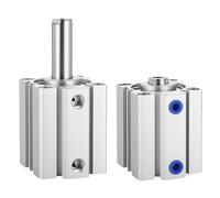 Pneumatic Cylinder Double Acting Compact Thin Air Cylinder, 50mm Bore, 60mm Stroke, 16-100mm for Industrial Automation and Machinery Applications