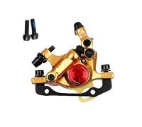 Pneumatic Cylinder MTB Oil Disc Hydraulic Brake Line Pull Calipers Front & Rear G3 Rotors 120/140/160/180MM MT200 M315(Yellow Front)