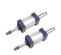 Pneumatic Cylinder, Pneumatic SCJ100 Standard Air Cylinder Double Rod Reset Adjustable Pistons SCJ100*50X75/100/150/200-50-S(SCJ100x250-50-S)